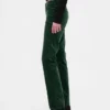 Slim-Straight-Hose aus Samt im 90er-Jahre-Stil mit niedriger Leibhöhe