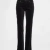 Slim-Straight-Hose aus Samt im 90er-Jahre-Stil mit niedriger Leibhöhe