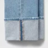 Slim-Straight-Jeans im 90er-Jahre-Stil mit hohem Bund und Umschlag