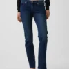 Slim-Straight-Jeans im 90er-Jahre-Stil mit niedriger Leibhöhe