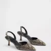 Slingback-Schuhe mit Kitten-Heel