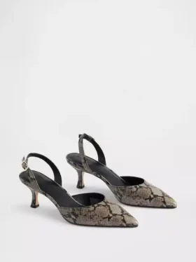Slingback-Schuhe mit Kitten-Heel