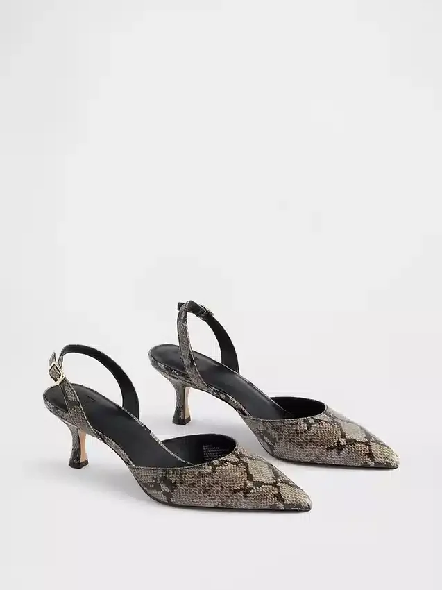Slingback-Schuhe mit Kitten-Heel