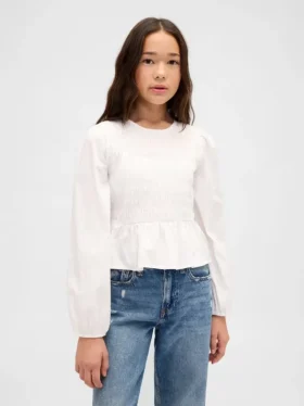 Smock-Peplum-Oberteil für Kinder