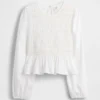 Smock-Peplum-Oberteil für Kinder