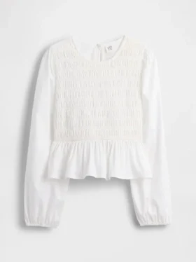 Smock-Peplum-Oberteil für Kinder