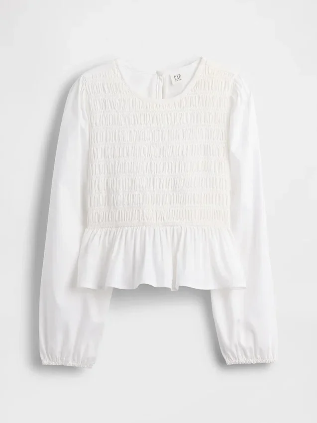 Smock-Peplum-Oberteil für Kinder