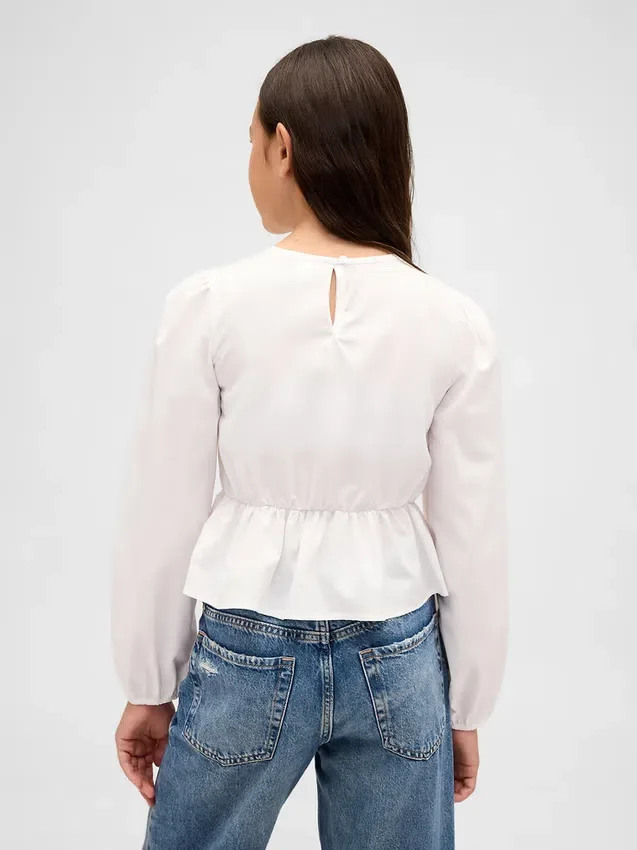 Smock-Peplum-Oberteil für Kinder