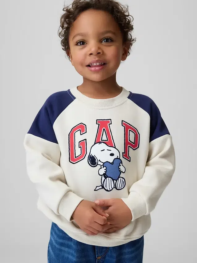 Snoopy-Logo-Raglan-Sweatshirt für Baby & Kleinkind