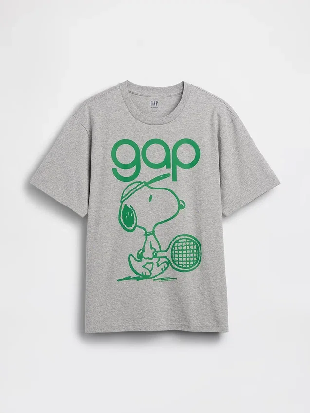 Snoopy-Logo-T-Shirt mit Grafik in lockerer Passform