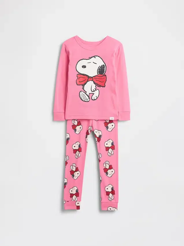 Snoopy-Pyjama-Set aus gebürsteter Bio-Baumwolle für Baby & Kleinkind