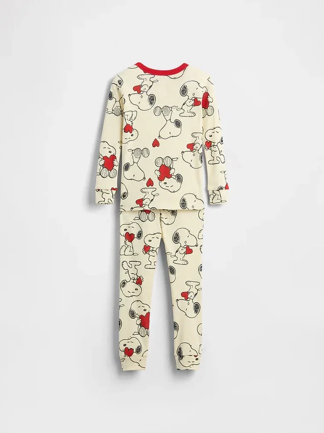 Snoopy-Pyjama-Set aus gebürsteter Bio-Baumwolle für Baby & Kleinkind