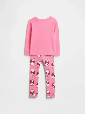 Snoopy-Pyjama-Set aus gebürsteter Bio-Baumwolle für Baby & Kleinkind