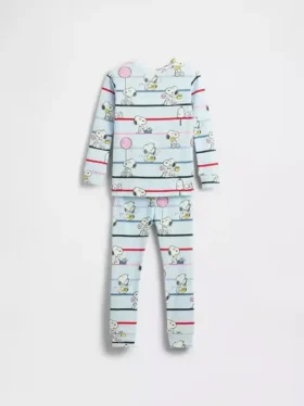 Snoopy-Pyjama-Set aus gebürsteter Bio-Baumwolle für Baby & Kleinkind