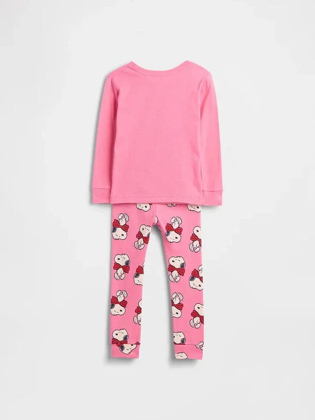 Snoopy-Pyjama-Set aus gebürsteter Bio-Baumwolle für Baby & Kleinkind