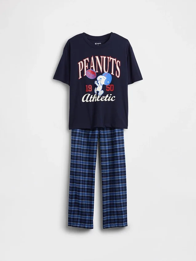 Snoopy-Pyjama-Set aus recyceltem Material für Kinder