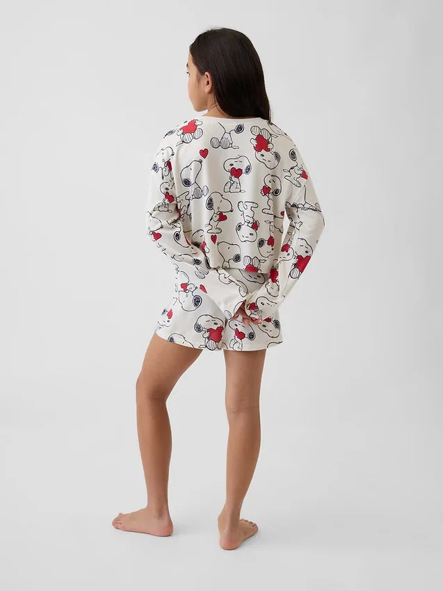 Snoopy-Pyjama-Set für Kinder aus recyceltem Material (Shorts)