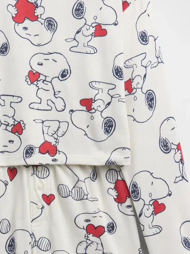 Snoopy-Pyjama-Set für Kinder aus recyceltem Material (Shorts)