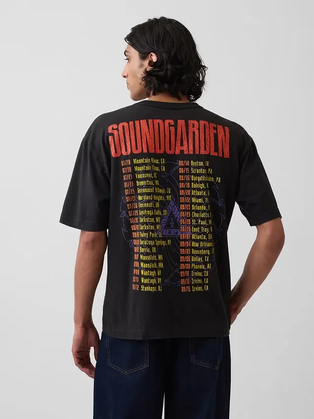 Soundgarden Heavyweight Crop-T-Shirt mit Grafik