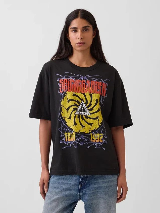Soundgarden Heavyweight Crop-T-Shirt mit Grafik