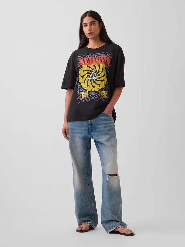 Soundgarden Heavyweight Crop-T-Shirt mit Grafik