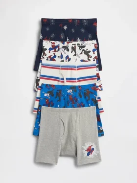 Spider-Man-Boxershorts aus Bio-Stretch-Baumwolle für Kinder (5er-Pack)