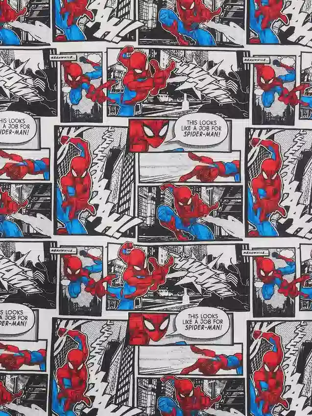 Spider-Man-Pyjama-Set für Kinder mit Shorts aus gebürsteter Bio-Baumwolle