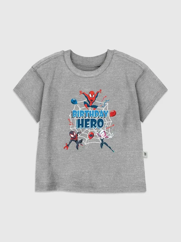 Spiderman-Geburtstagsheld-T-Shirt für Kleinkinder
