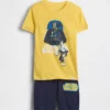 Star Wars-Pyjama-Set für Kinder mit gebürsteter Bio-Baumwolle als Shorts