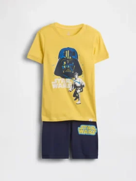 Star Wars-Pyjama-Set für Kinder mit gebürsteter Bio-Baumwolle als Shorts
