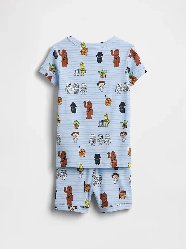 Star Wars-Pyjama-Shorts-Set aus gebürsteter Bio-Baumwolle für Baby & Kleinkind