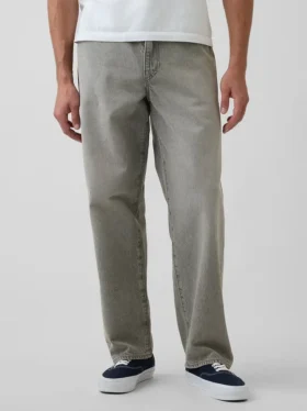 Steife Baggy-Jeans