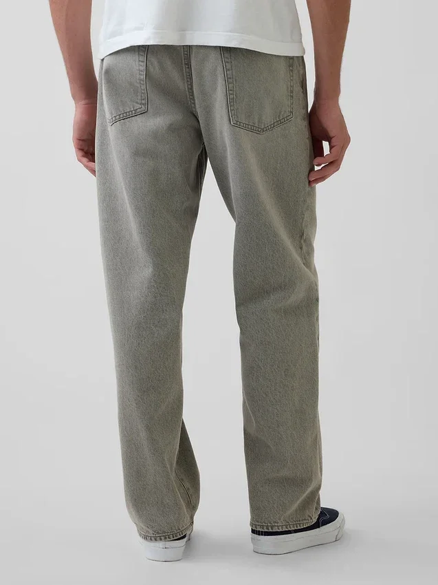 Steife Baggy-Jeans
