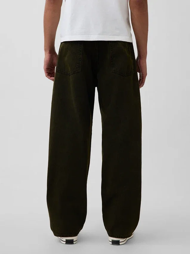Steife Baggy-Jeans