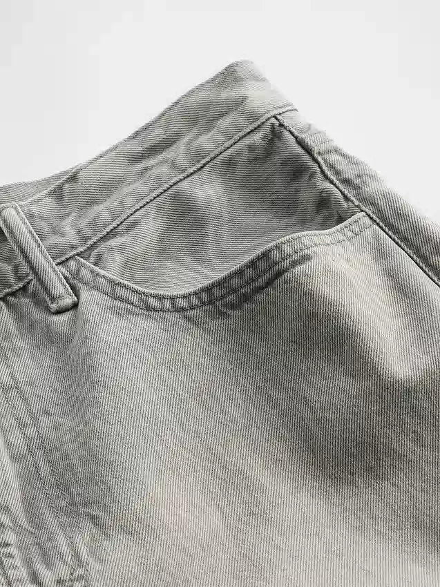 Steife Baggy-Jeans