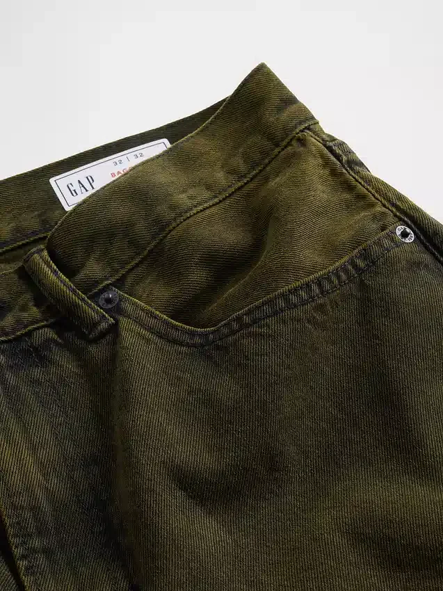 Steife Baggy-Jeans