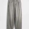 Steife Baggy-Jeans