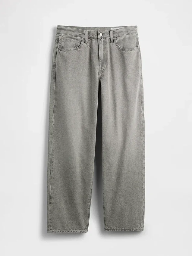 Steife Baggy-Jeans