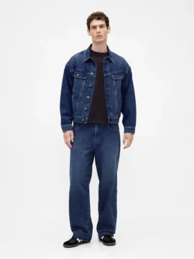 „Stranger Things“ Extra-Baggy-Jeans für Erwachsene mit Flanellfutter
