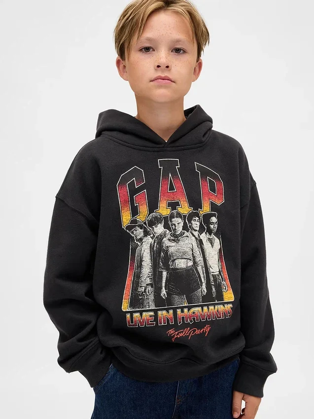 „Stranger Things“ Kinder-Hoodie mit Vintagesoft-Grafik