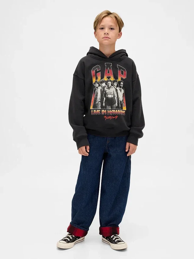 „Stranger Things“ Kinder-Hoodie mit Vintagesoft-Grafik