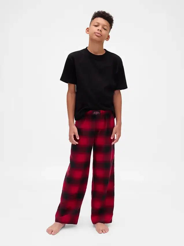 „Stranger Things“ Kinder-Pyjama-Hose aus recyceltem Flanell