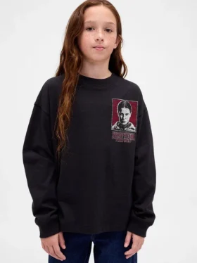 „Stranger Things“-Kinder-T-Shirt mit Aufdruck