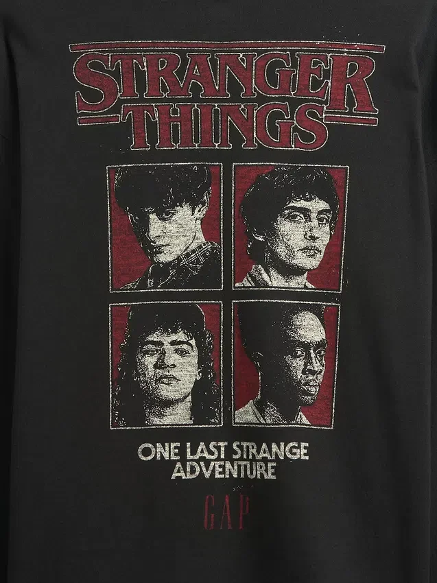 „Stranger Things“-Kinder-T-Shirt mit Aufdruck