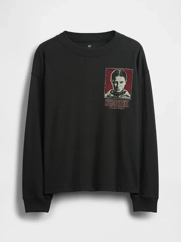 „Stranger Things“-Kinder-T-Shirt mit Aufdruck