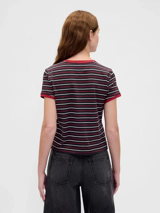 „Stranger Things“ Vintage-Soft-Crop-T-Shirt aus Bio-Baumwolle
