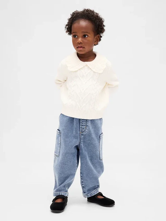 Strick-Barrel-Jeans für Baby & Kleinkind