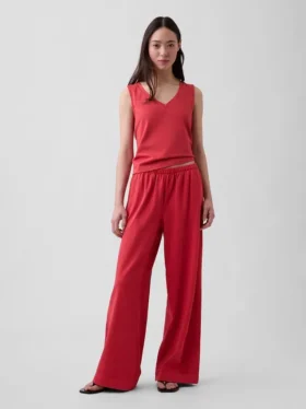 Strickhose mit weitem Bein