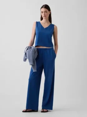 Strickhose mit weitem Bein