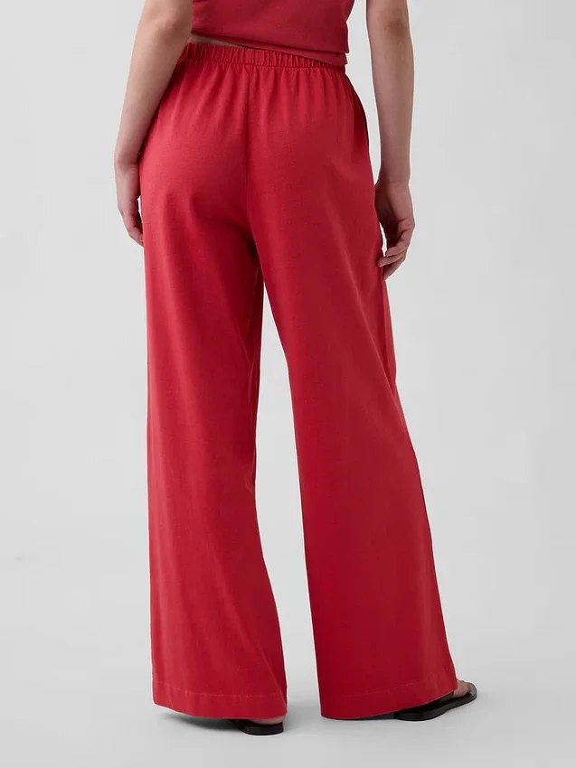 Strickhose mit weitem Bein
